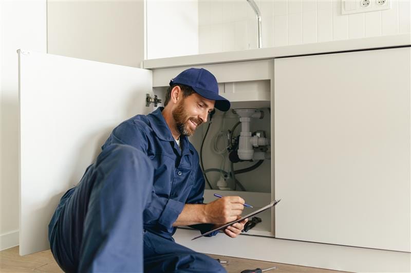 Residential plumber providing service in a South San Francisco home